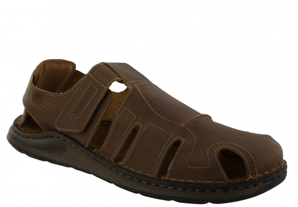 Josef Seibel Maverick 01 Sandal Castagne in large sizes at Bigfootshoes